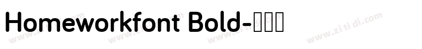 Homeworkfont Bold字体转换